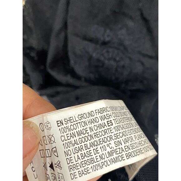 Forever 21 Women Black Mesh Embroidered Batwing Cover up Top Vneck Size S - Picture 5 of 8